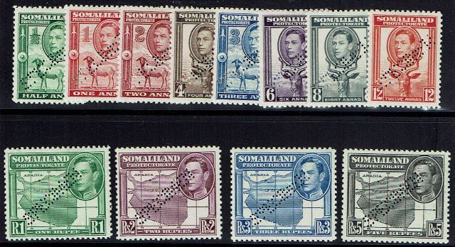 Image of Somaliland Protectorate SG 93S/104S LMM British Commonwealth Stamp
